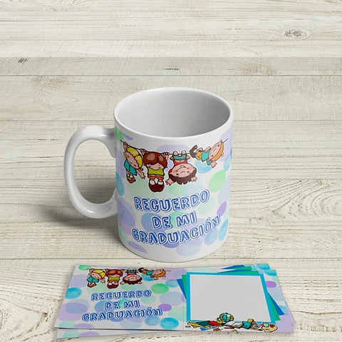 Diseños Plantillas Tazas Graduación Sublimación Editable M2