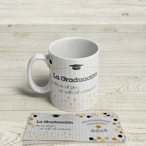 Diseños Plantillas Tazas Graduación Sublimación Editable M2