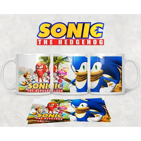 Kit Diseños Plantillas Tazas Sonic Sublimación M1