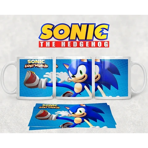 Kit Diseños Plantillas Tazas Sonic Sublimación M1