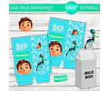 Caja Grande Milk Box Imprimible Editable De Luca