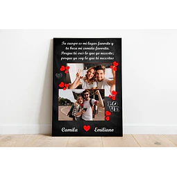 Kit Imprimible X5 Láminas San Valentín Enamorados Con Fotos