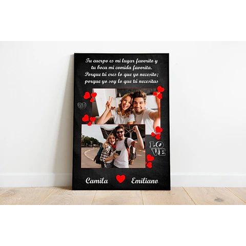 Kit Imprimible X5 Láminas San Valentín Enamorados Con Fotos