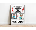 Kit Imprimible X5 Láminas San Valentín Enamorados Con Fotos