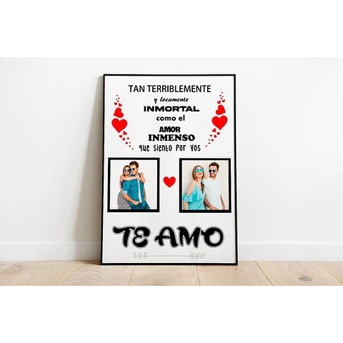 Kit Imprimible X5 Láminas San Valentín Enamorados Con Fotos