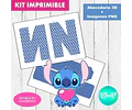 Kit Imprimible Letras 3d Editables Stitch