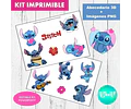 Kit Imprimible Letras 3d Editables Stitch