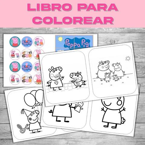 Libro Para Colorear Editable Imprimible De Peppa Pig Hada
