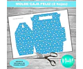 Kit Imprimible Molde Patrón Cajita Feliz Grande Editable 