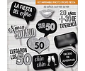 Imprimible Photo Props Cartelito 50 Años Cumpleaños Glitter