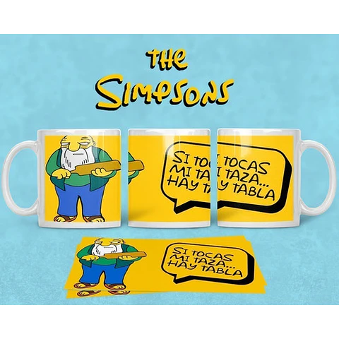 Kit Diseños Plantillas Tazas Los Simpsons Sublimación M6