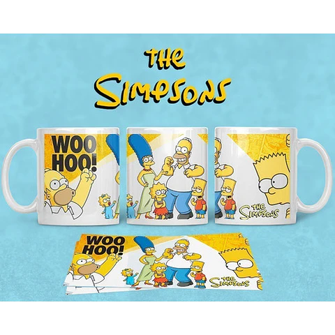 Kit Diseños Plantillas Tazas Los Simpsons Sublimación M6