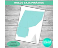 Kit Imprimible Molde Caja Pirámide Editable + Papel Digital