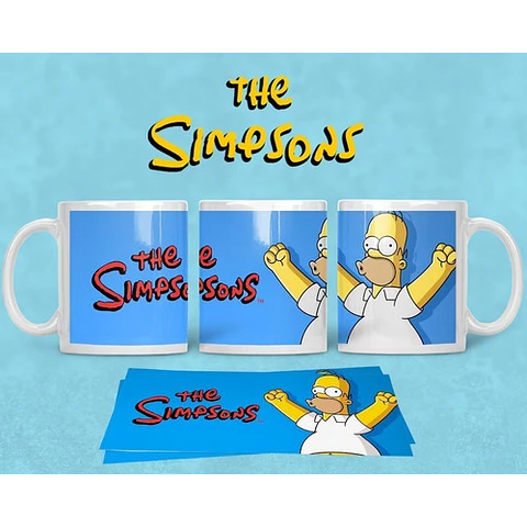 Kit Diseños Plantillas Tazas Los Simpsons Sublimación M6
