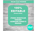 Kit Imprimible Molde Caja Pirámide Editable + Papel Digital