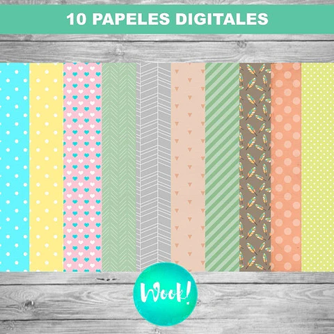 Kit Imprimible Molde Caja Pirámide Editable + Papel Digital