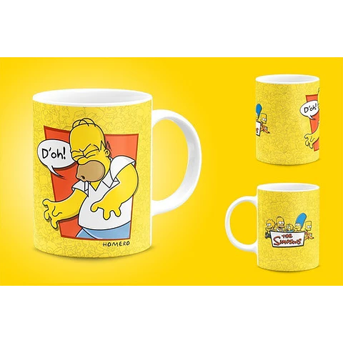 Kit Diseños Plantillas Tazas Los Simpsons Sublimación M1