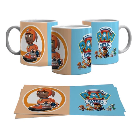 Kit Diseños Plantillas Tazas Paw Patrol Sublimación M1