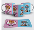 Kit Diseños Plantillas Tazas Paw Patrol Sublimación M1