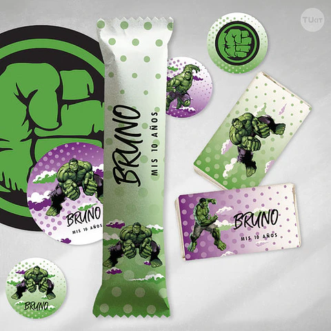 Kit Imprimible Super Heroes - Hulk Superheroe Hulk Candy Bar