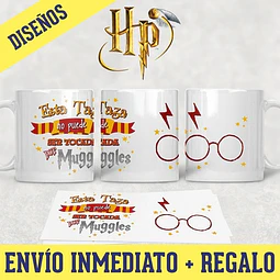 Kit Diseños Plantillas Tazas Harry Potter Sublimación Mod 4