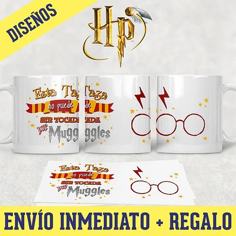 Kit Diseños Plantillas Tazas Harry Potter Sublimación Mod 4