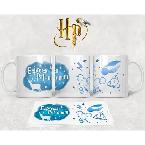 Kit Diseños Plantillas Tazas Harry Potter Sublimación Mod 4