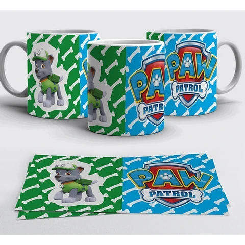 Kit Diseños Plantillas Tazas Paw Patrol Sublimación M1