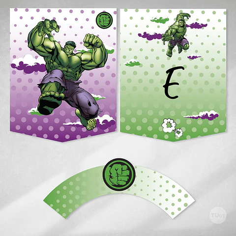 Kit Imprimible Super Heroes - Hulk Superheroe Hulk Candy Bar