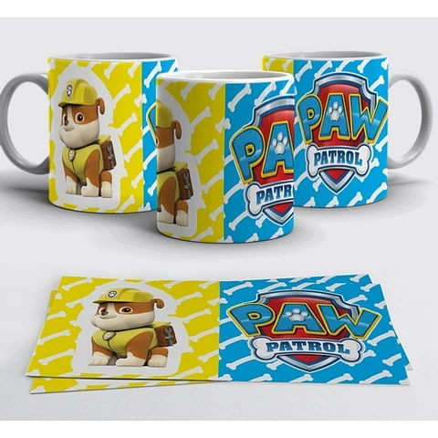 Kit Diseños Plantillas Tazas Paw Patrol Sublimación M1