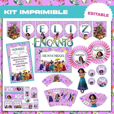 Kit Imprimible Encanto Disney Deco Y Candy 100% Editable!!!