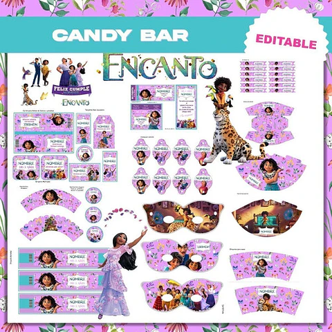 Kit Imprimible Encanto Disney Deco Y Candy 100% Editable!!!