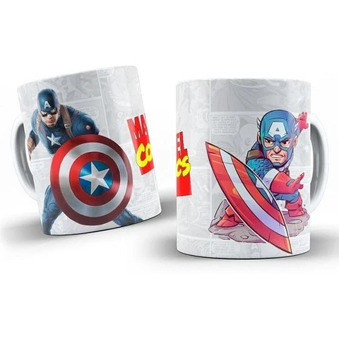 Kit Diseños Plantillas Tazas Marvel Comics Sublimación 