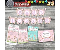 Kit Baby Shower Animalitos Bosque Encantado Romantico Nena