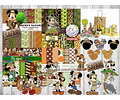 Mickey Safari Papeles Fondos Y Cliparts Kit Imprimible