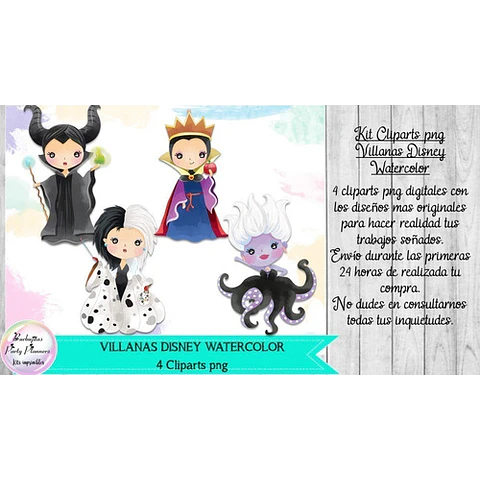 Cliparts Imagenes Png Villanas Brujas Disney Watercolor