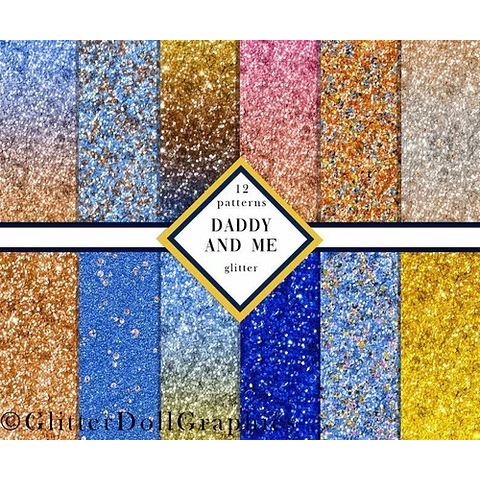 Papeles Azul  Marrón Celeste Glitter Dia Del Padre P7