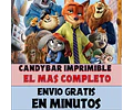 Kit Imprimible Candy Bar Zootopia El Mas Completo