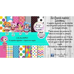 Papeles Fondos Digitales Lalaloopsy Kit Imprimible