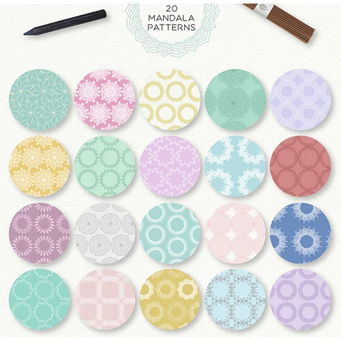 Mandalas Kit De Diseños - Vectores - Imprimir - Ai Eps Png