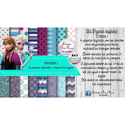 Papeles Fondos Digitales Frozen 1 Kit Imprimible