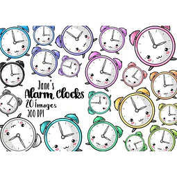 Cliparts Imagenes Png Relojes Alarmas De Color Acuarela Jk4