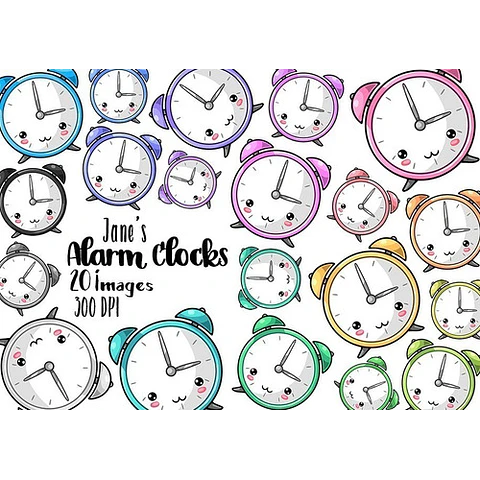 Cliparts Imagenes Png Relojes Alarmas De Color Acuarela Jk4