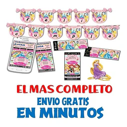 Kit Imprimible Candy Bar Princesas Disney El Mas Completo