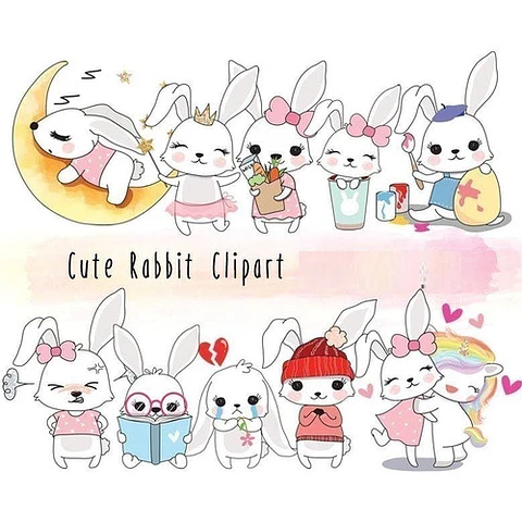 Cliparts Imagenes Png Cute Rabbit Conejo Conejito