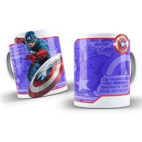 Kit Diseños Plantillas Tazas Super Héroes Sublimación 