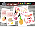 Kit Imprimible Photo Props Flamencos Fiesta Party Completo