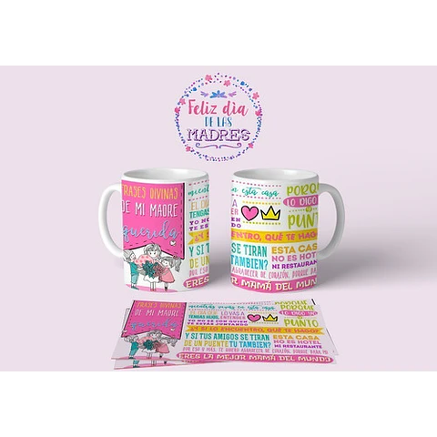 Diseños Plantillas P/ Tazas Día De La Madre Sublimación M12
