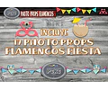 Kit Imprimible Photo Props Flamencos Fiesta Party Completo