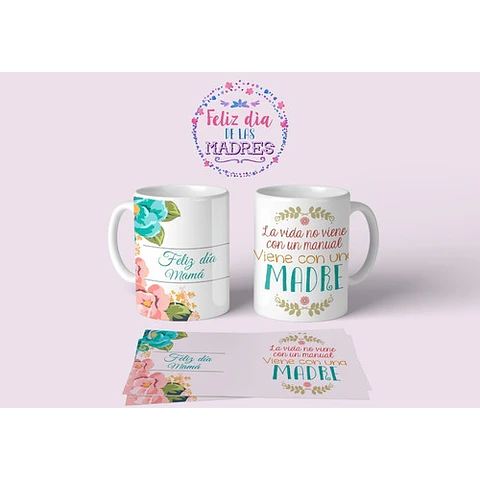 Diseños Plantillas P/ Tazas Día De La Madre Sublimación M12